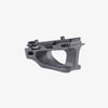 Gray metal gun part on a white background