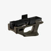 Black and brown metal gun accessory on a white background