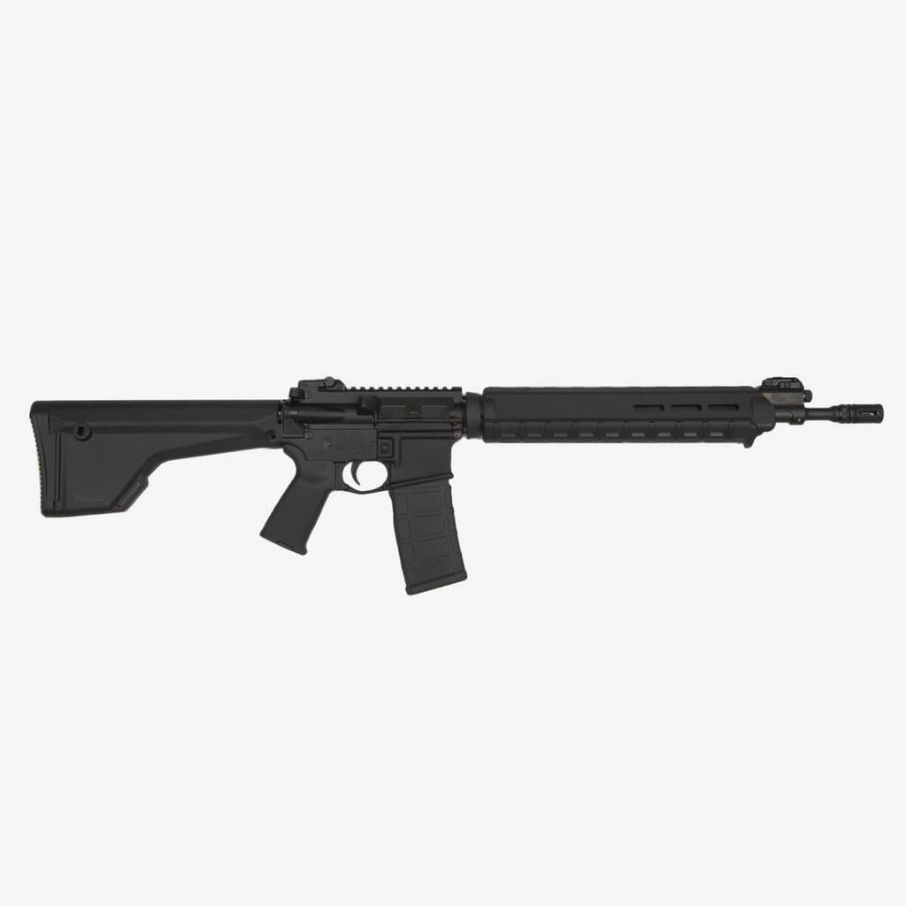 Black rifle on a white background