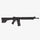 Black rifle on a white background