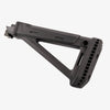Black rifle stock on a white background