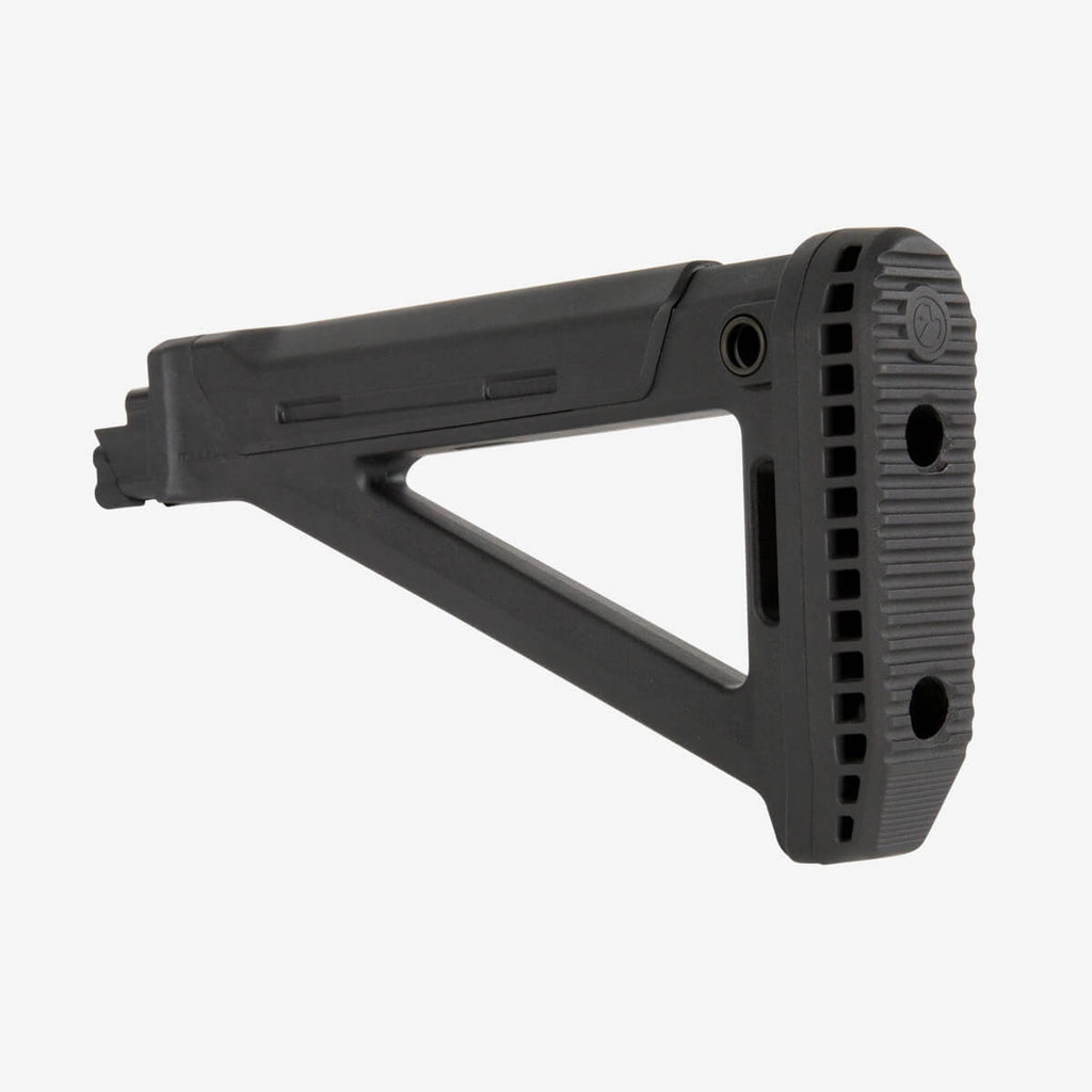 Black metal bracket on a white background