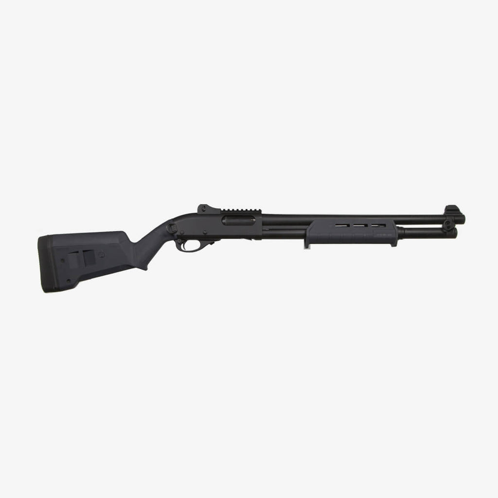 Black shotgun on a white background