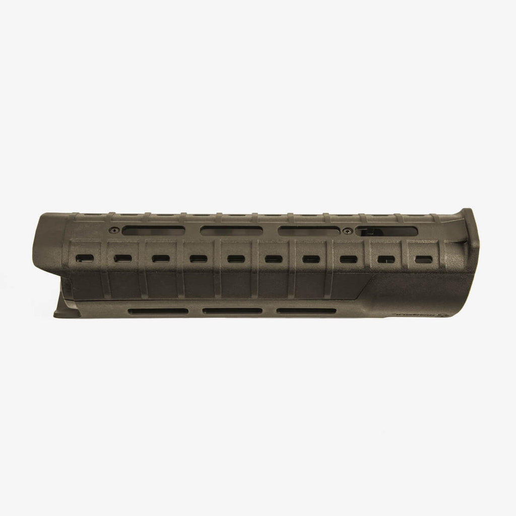 Metal gun slide on a white background