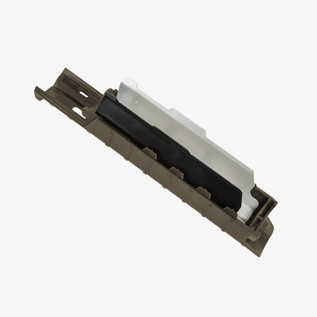 Computer memory module on a white background