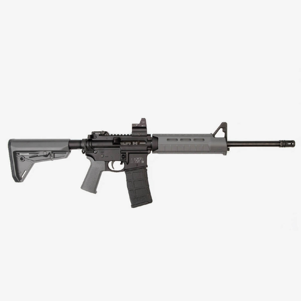 Black rifle on a white background