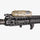 Rifle with a mounted flashlight on a white background