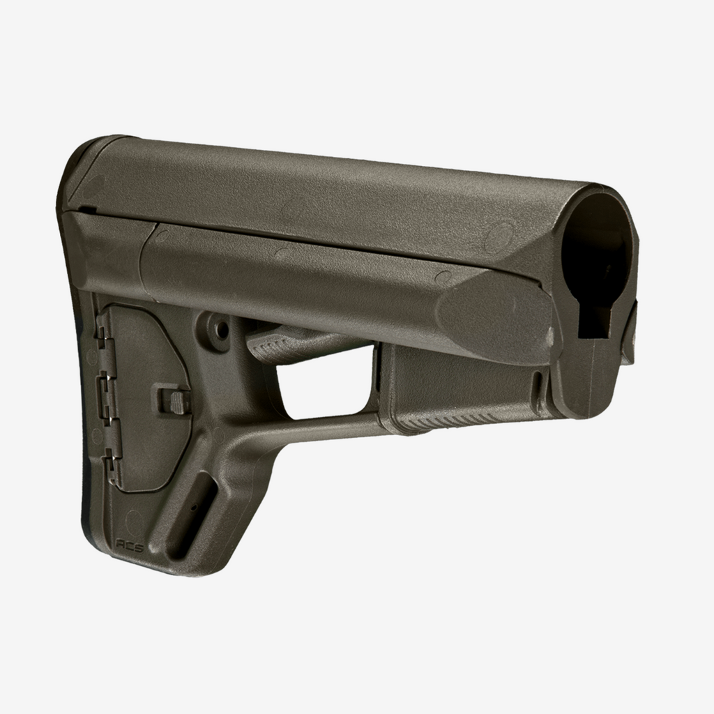 Black gun stock on a white background