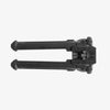 Black adjustable tripod leg on a white background