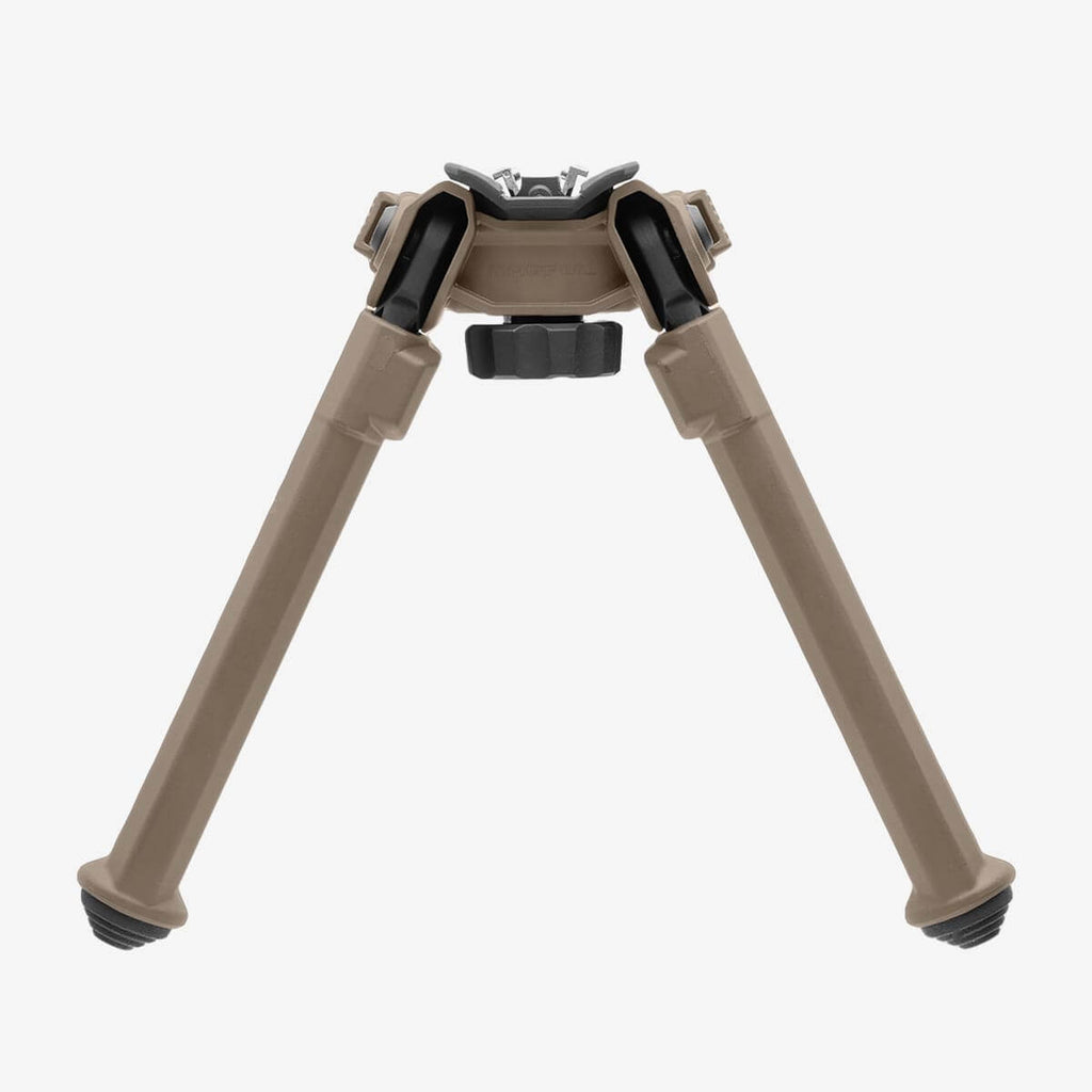Brown adjustable bipod on a white background