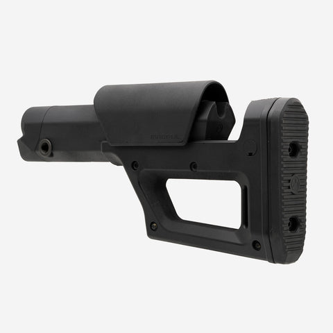 Black rifle stock on a white background