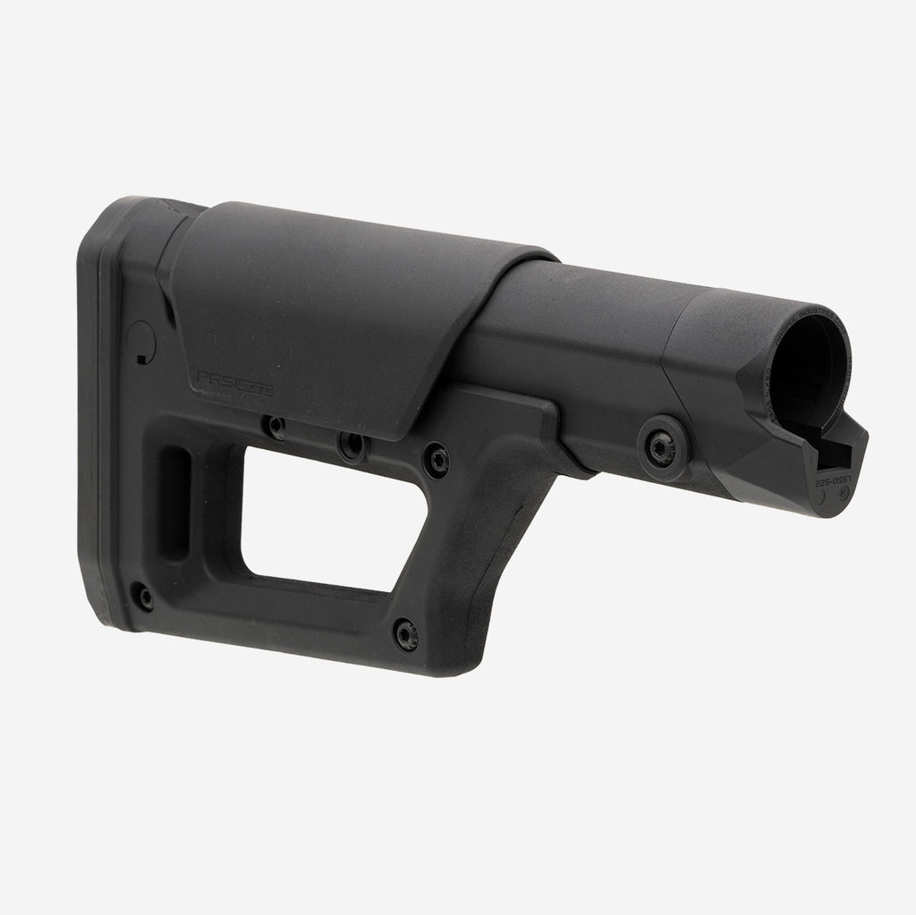 Black rifle stock on a white background