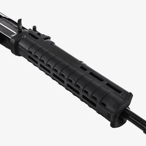 Black rifle stock on a white background