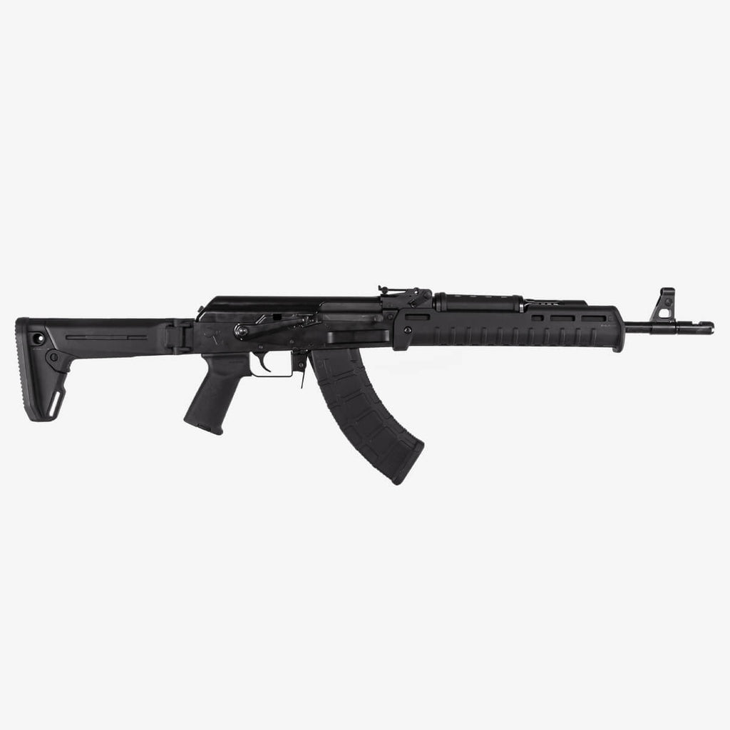Black rifle on a white background