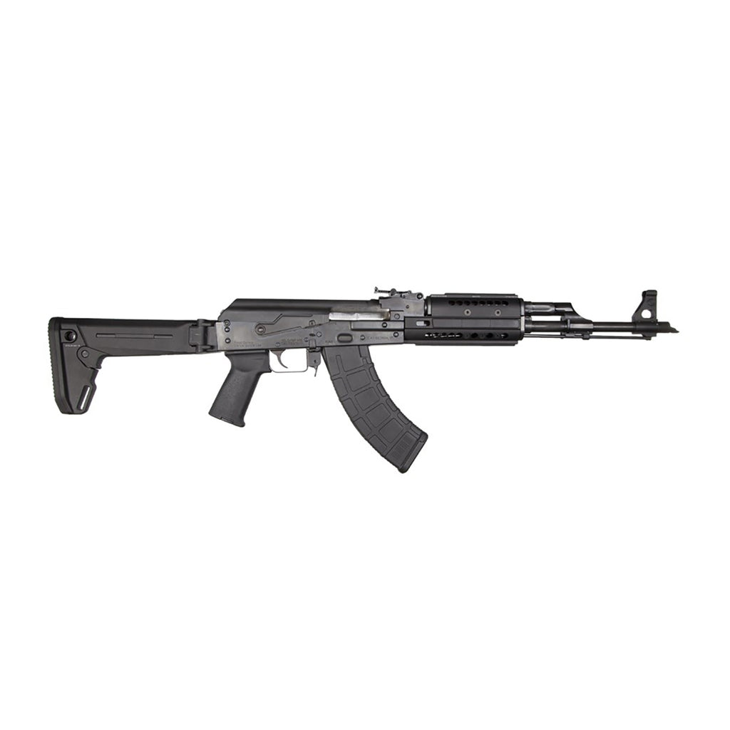 Black rifle on a white background