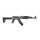 Black rifle on a white background