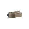Tactical flashlight with a black switch on a white background