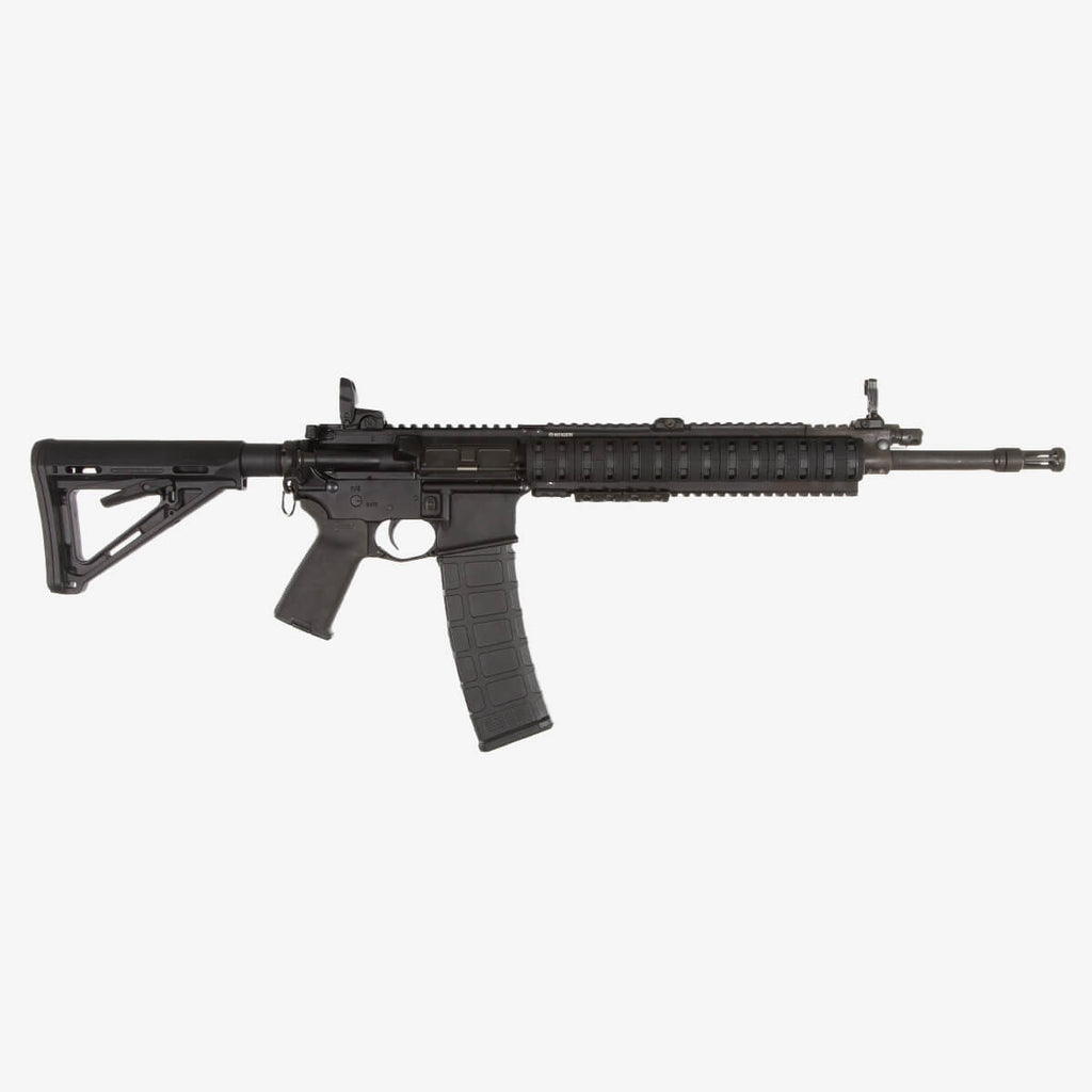 Black rifle on a white background