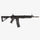 Black rifle on a white background