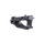 Black metal gun stock on a white background