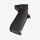 Black textured gun grip on a white background