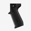 Black gun grip with 'Magpul' branding on a white background