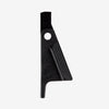 Black metal bracket on a white background