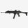Black rifle on a white background