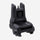 Black adjustable front sight for firearms on a white background