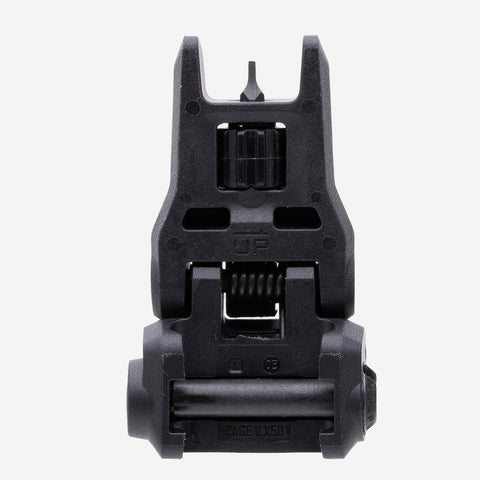 Black tactical gun sight on a white background