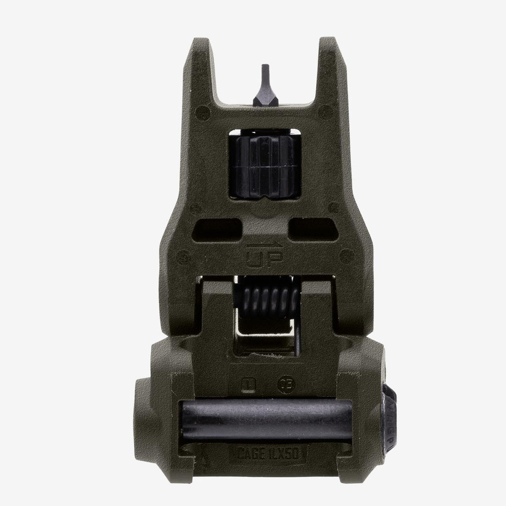 Black tactical gun sight on a white background