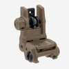 Tactical sight with a brown finish on a white background