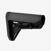 Black rifle stock with Magpul logo on a white background