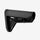 Black rifle stock with Magpul logo on a white background