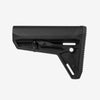 Black rifle stock on a white background