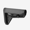 Black rifle stock on a white background