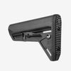 Black rifle stock on a white background