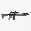 Rifle with scope on a white background