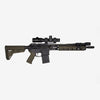 Rifle with scope on a white background