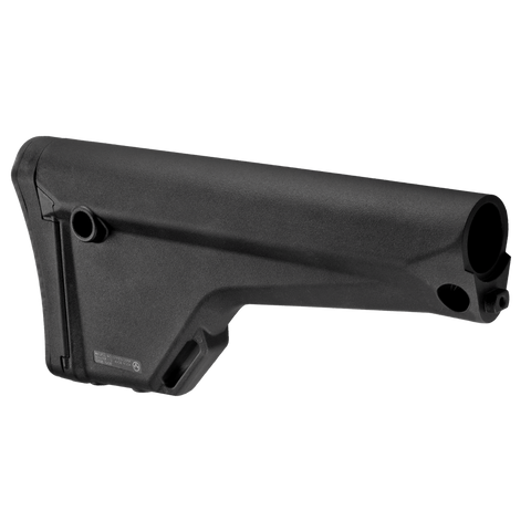 Black rifle stock on a white background