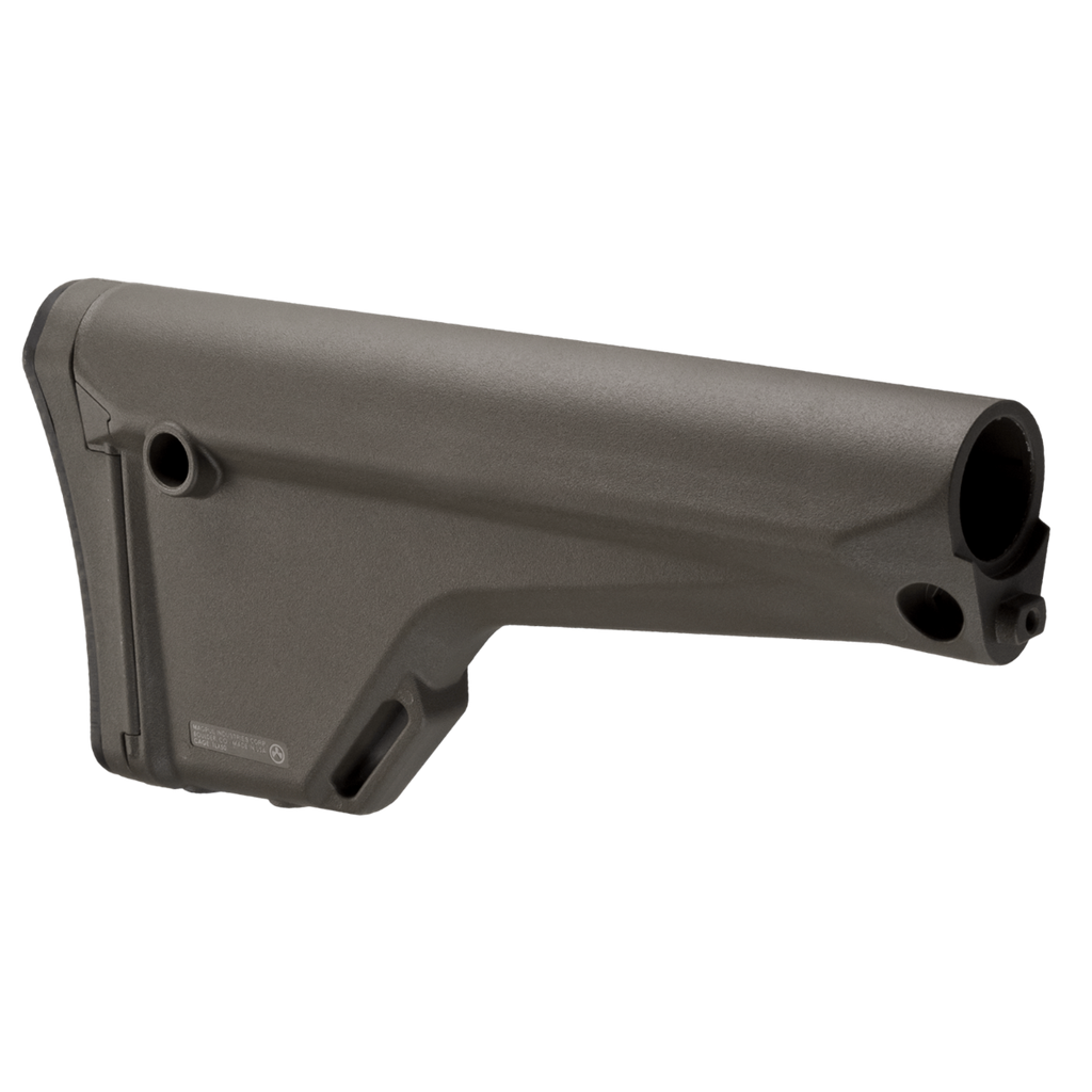 Gray rifle stock on a white background