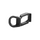 Black metal gun sight on a white background