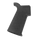 Black textured gun grip on a white background