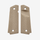 Pair of beige textured gun grips on a white background