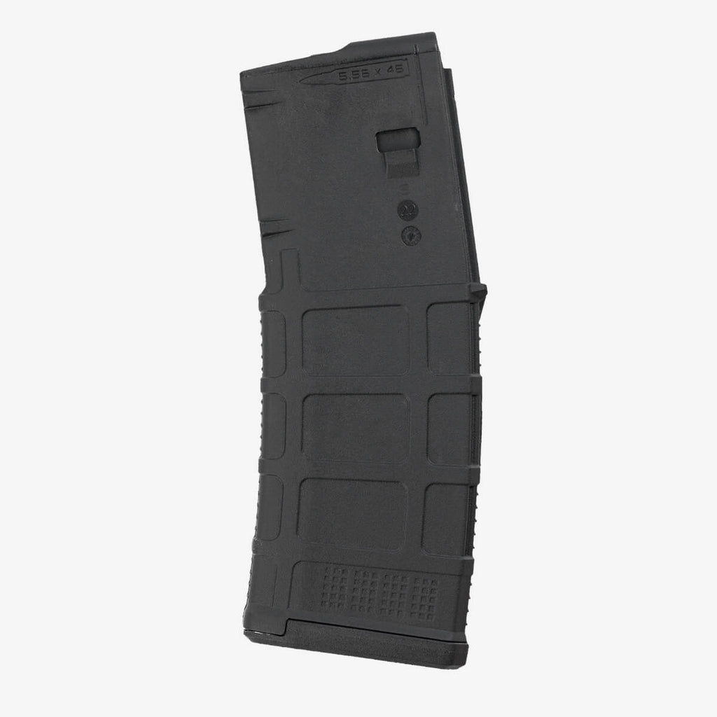 Black rifle magazine on a white background