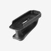 Black metal bracket on a white background