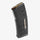 Black rifle magazine with ammunition on a white background