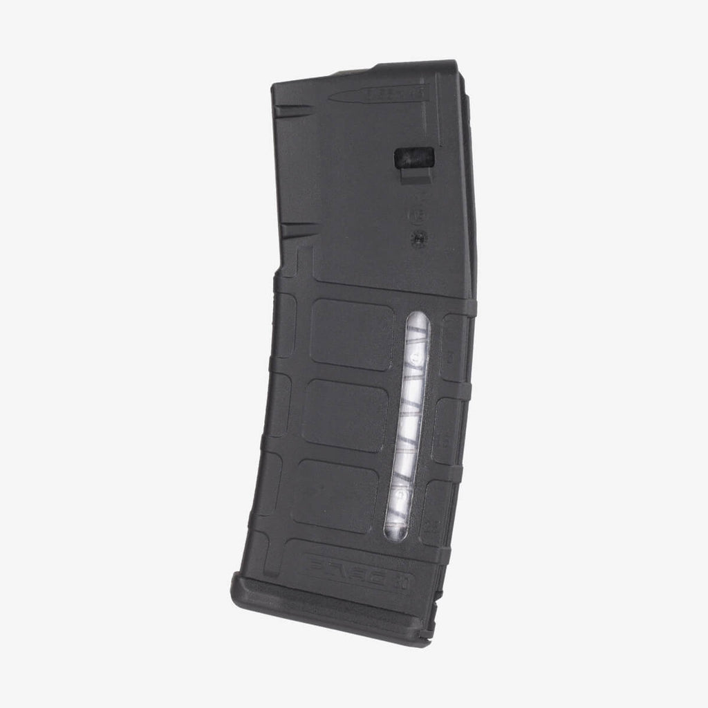 Black rifle magazine on a white background