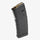 Black rifle magazine with ammunition on a white background
