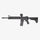 Black rifle on a white background